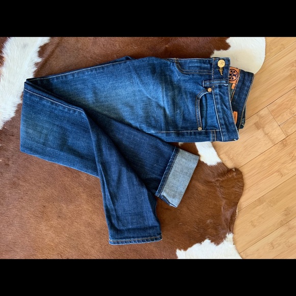 Tory Burch Super Skinny Blue Jeans - Picture 1 of 3